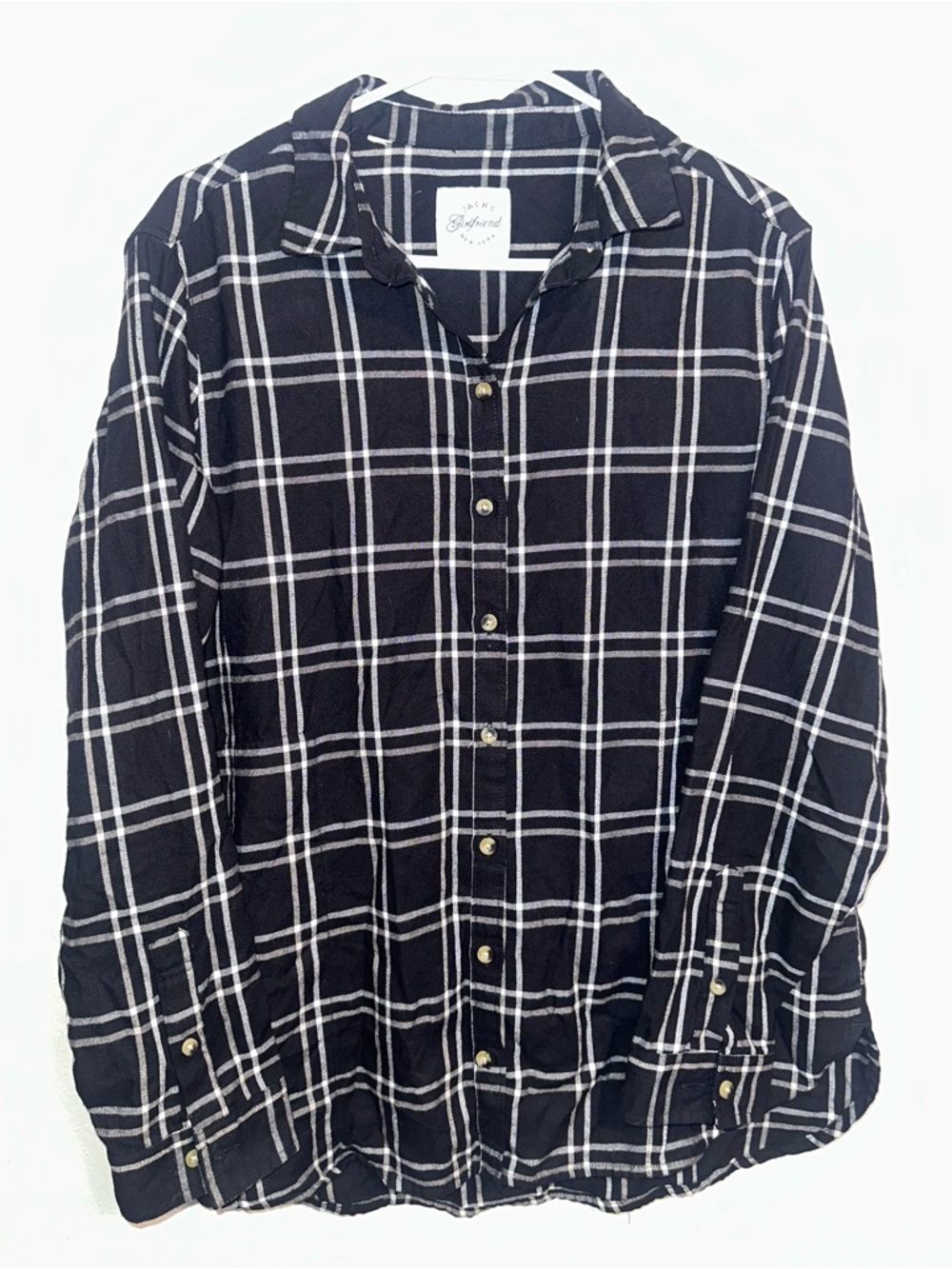 Jachs Girlfriend Black and White Plaid Shirt
